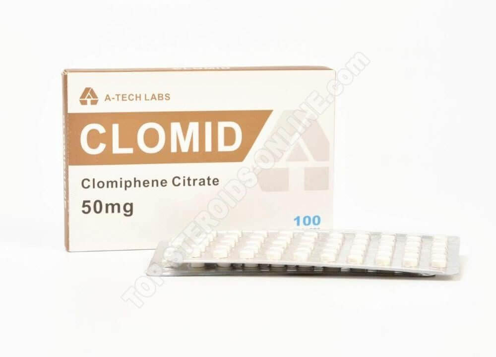 CLOMID (Clomiphene Citrate) - A-Tech Labs - 50mg - Box Of 100 Tabs