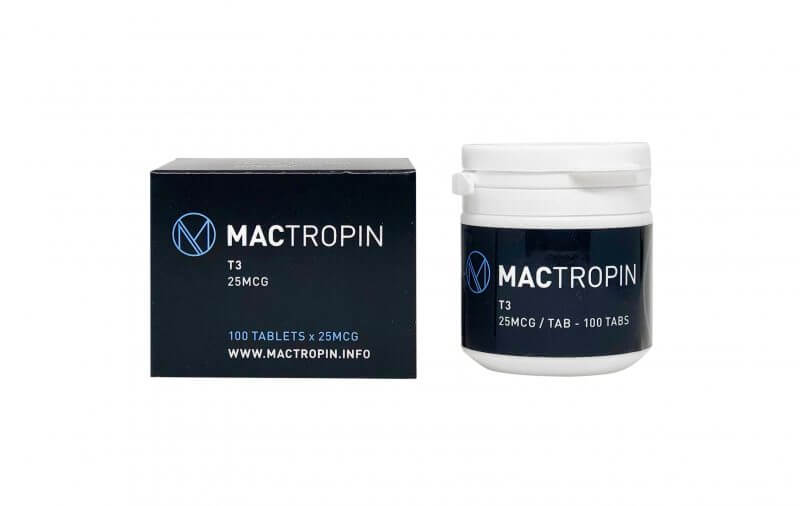 T3 25mcg 100tabs - Mactropin