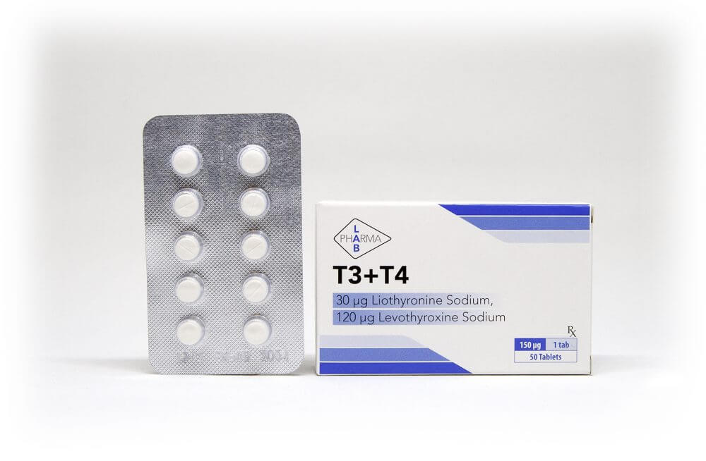T3+T4 Pharma Lab 50 tabs [30+120mcg/tab]