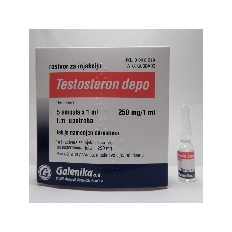 Testosteron Depo Galenika 250 Mg Ml 5 Amps