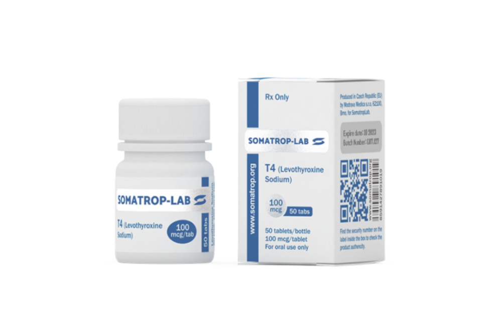 T4 (Levothyroxine sodium) Somatrop-Lab [100mcg/pill]